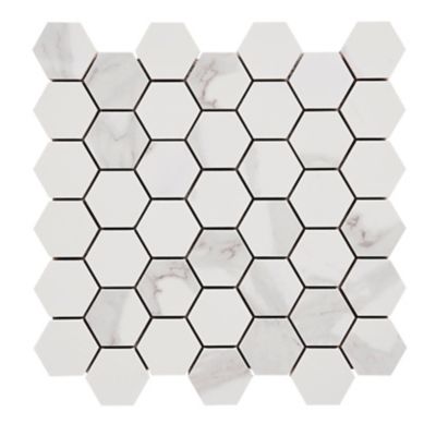 GoodHome - Mosaïque blanc 30x30cm Ultimate marble mat