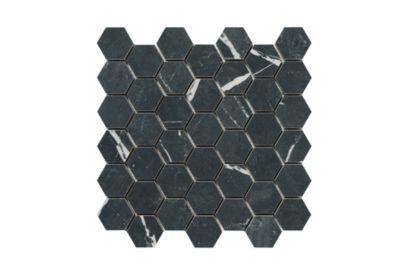 GoodHome - Mosaïque noir 30x30cm Ultimate marble