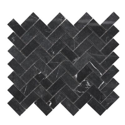 GoodHome - Mosaïque noir 30x30cm Ultimate marble mat