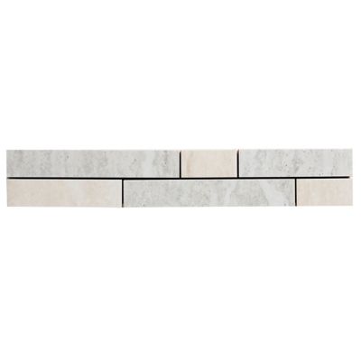 GoodHome - Listel gris 5x30cm Soft travertin GoodHome