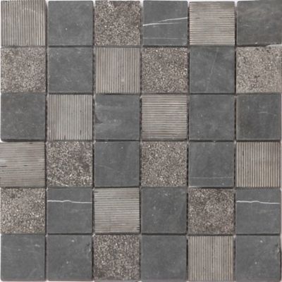 GoodHome - Mosaïque gris clair 30x30cm Blue stone carré