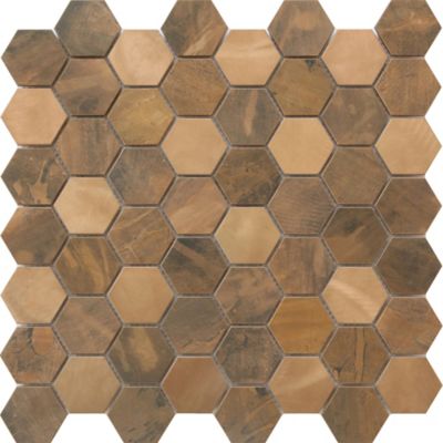 GoodHome - Mosaïque cuivre 29,9x29,6cm Enaide GoodHome