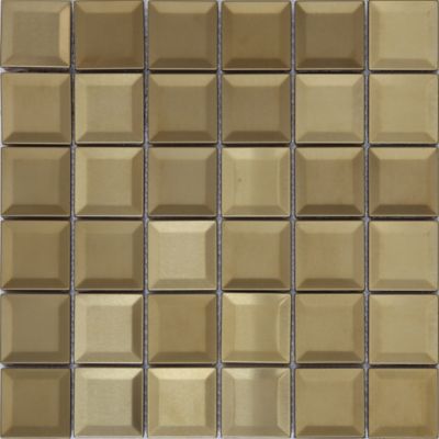 GoodHome - Mosaïque laiton doré 30x30cm Manza GoodHome