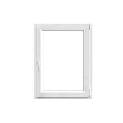 Fenêtre 1 vantail oscillo battante tirant droit double vitrage GoodHome en PVC .85 x H.108 cm