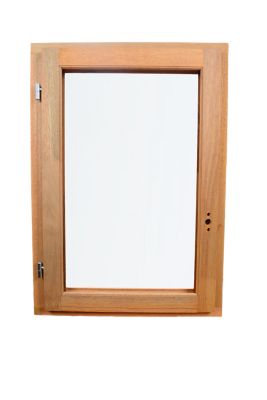 Fenêtre 1 vantail tirant gauche double vitrage GoodHome en bois .55 x H.77 8 cm