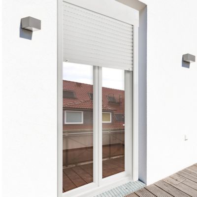 Fenêtre PVC 2 vantaux oscillo battant + volet roulant électrique GoodHome .80 x h.135 cm