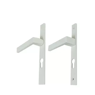 GoodHome - Poignée alu carré cylindre blanc pour porte fenêtre pvc blanc