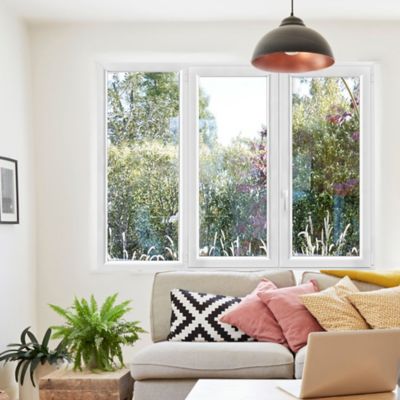 Fenêtre PVC 3 vantaux oscillo-battant GoodHome blanc - 180 x h.135 cm