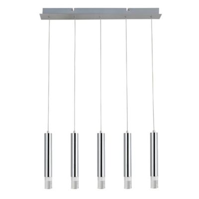 Suspension LED intégrée Rossak 2500lm 27W IP20 GoodHome argent