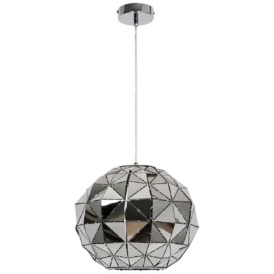 GoodHome - Suspension Edasich GoodHome E27 argent brillant gris
