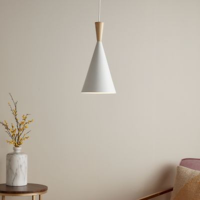 Suspension Arraqis E27 IP20 blanc 19cm