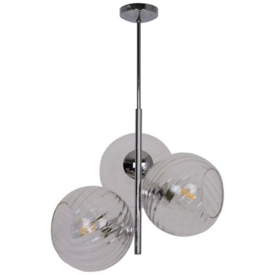 Suspension Eclaze 3ampoules E27 IP20 argent