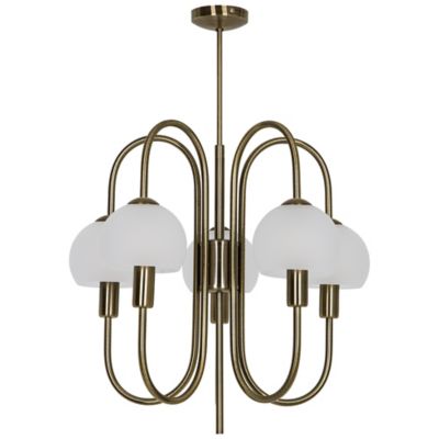 Lustre Gammont 5 ampoules E14 IP20 or brossé