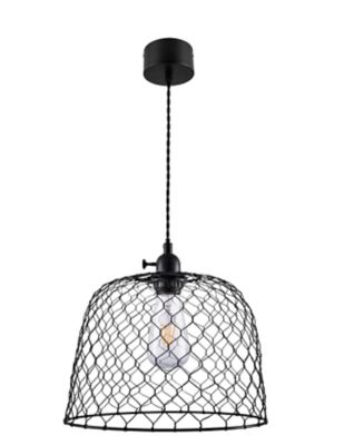 Suspension Muanza GoodHome E27 noir mat