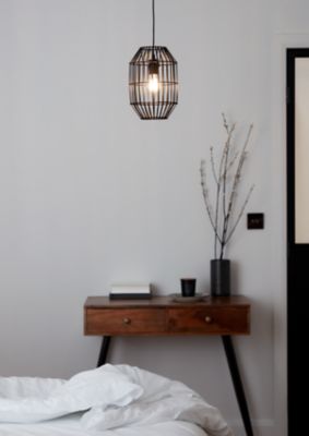 Suspension Wutai GoodHome noir ?18cm IP20 E27