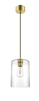 Suspension Wutai GoodHome en laiton et transparent IP20 E27
