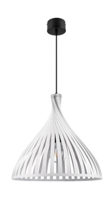 Suspension Crozon GoodHome E27 blanc mat