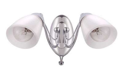 Applique murale 2 lampes Trivia E14 IP20 argent