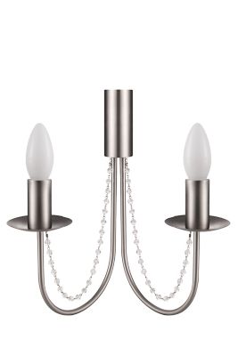 Applique murale Suhel 2 ampoules E14 1P20 argent