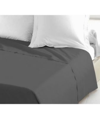 Lovely Home Drap Plat 100% coton 180x290 cm Gris - vue 2