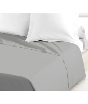 Lovely Home Drap Plat 100% coton 240x300 cm Gris - vue 2