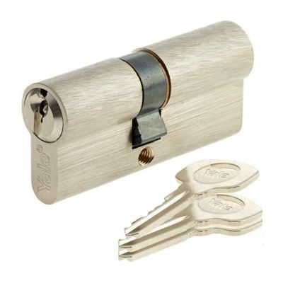 Cylindre de Serrure YALE YC500+ 40x50 mm 5 Goupilles 3 Clés Nickelé - vue 2