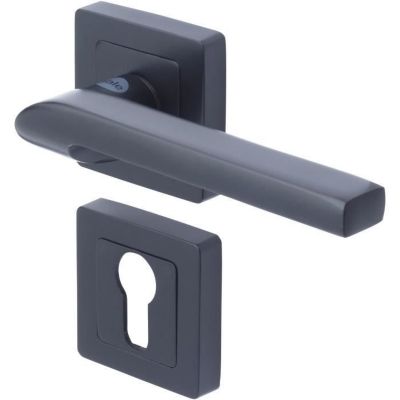 YALE YPP7 PE Poignée de porte carrée de 7 YALE Modèle Sienna passage de cylindre euro - vue 2