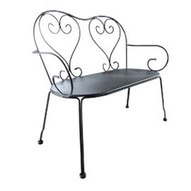 Banc de jardin en métal Flores blanc