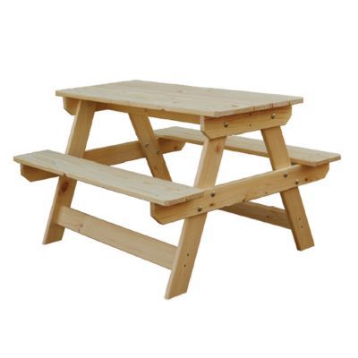 Table de jardin pique-nique enfant en bois Rockall 85 x 75 cm
