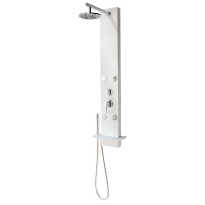 Colonne de douche hydromassante blanche SERIO