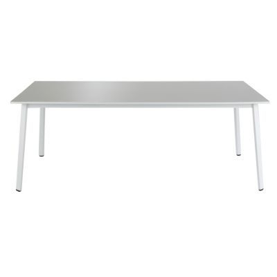 Table de jardin métal rectangulaire BLOOMA Belem grise 207 x 107 cm