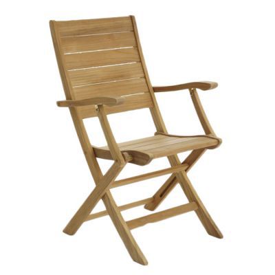 Fauteuil de jardin en teck brugge pliant