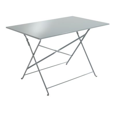 Table de jardin en métal Saba anthracite pliante 110 x 70 cm