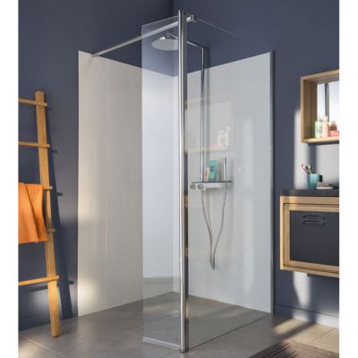  Paroi  de douche fixe transparente 90 cm volet 30 cm 