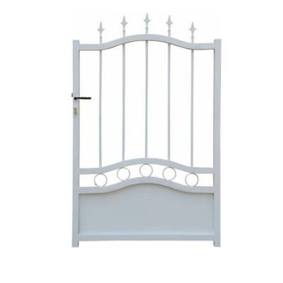 Portillon aluminium Blooma Ortac blanc - 100 x h.140/159 cm