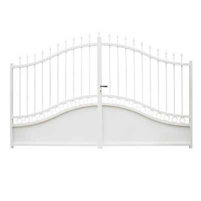 Portail aluminium Blooma Ortac blanc - 300 x h.140/192 cm