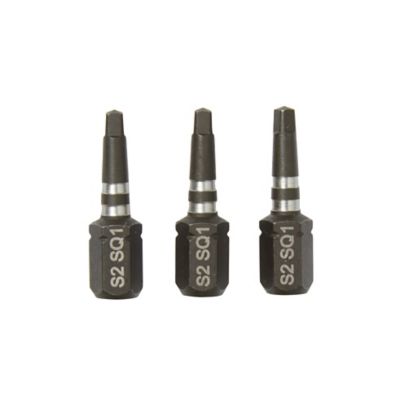 Embout de vissage torsion impact SQ1 25 mm Erbauer - 3 pièces