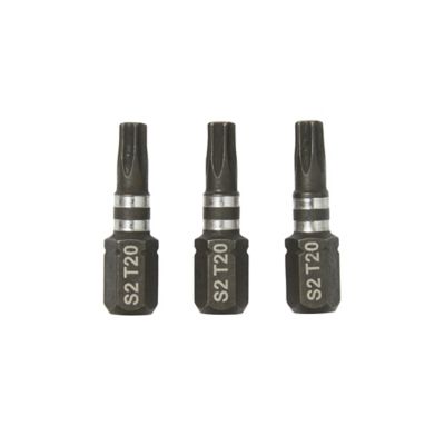 Embout de vissage torsion impact TX20 25 mm Erbauer - 3 pièces