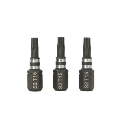 Embout de vissage torsion impact TX15 25 mm Erbauer - 3 pièces