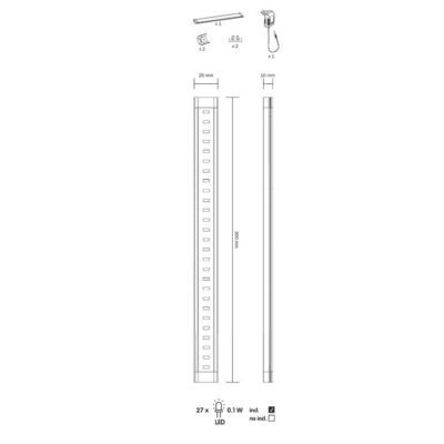 Reglette Led Tactile Combarelle 3w 30cm Castorama