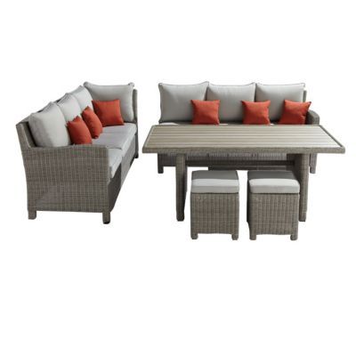 Salon de jardin effet rotin tressé  Collection Praslin