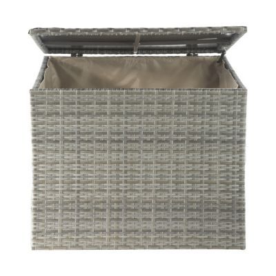 Coffre de rangement d'angle en rotin Sulana