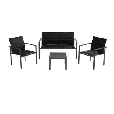 Banc en alu Batz textile noir