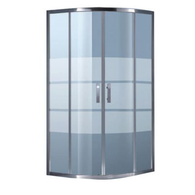 Accès d'angle circulaire de douche anthracite Deluvio 90cm