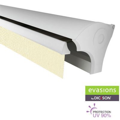 Store de terrasse semi-coffre motorisé Blooma Latte 4 x 3m