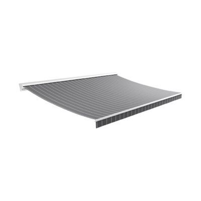 Store de terrasse semi-coffre motorisé Orlando rayé 4 x 3m
