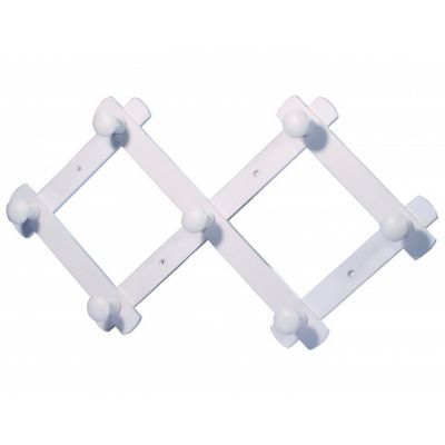 Porte-manteau extensible pin blanc Form Agra 7 têtes