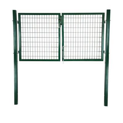  Portillon  double  grillage  sceller vert h 1 m Castorama