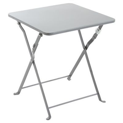 Table de jardin d'appoint saba anthracite pliante 40 x 40 cm