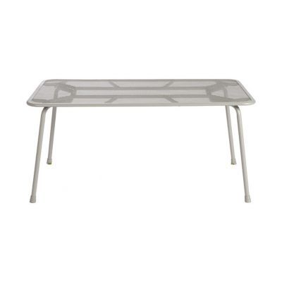 Table de jardin en métal Chiva gris 160 x 90 cm